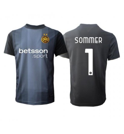Moške Nogometnih dresov Inter Milan Yann Sommer #1 Vratar Domači 2025-26 Kratki rokavi Moške Nogometnih dresov Inter Milan Yann Sommer #1 Vratar Domači 2025-26 Kratki rokavi
